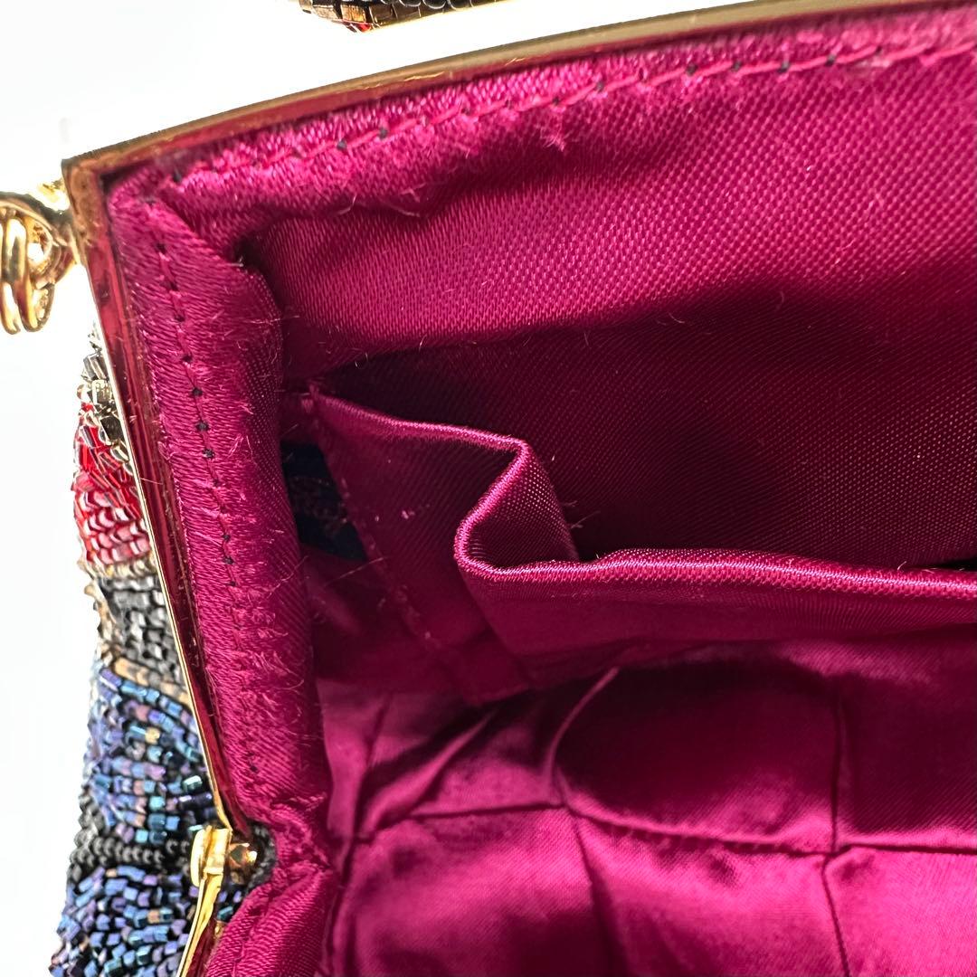 LUMYはしもと パーティバッグ 総ビーズ 皇室御用達 モルティ マルチカラー