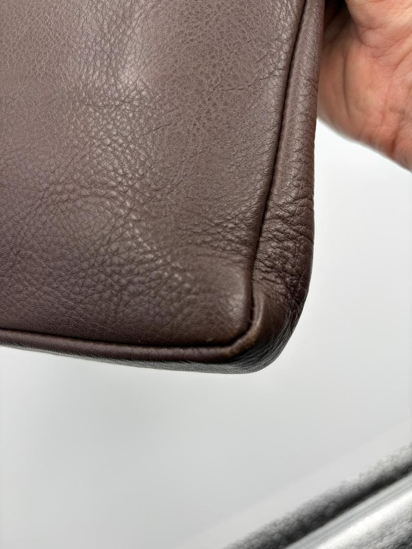 土屋鞄 防水レザーショルダーバッグ プロータ ダークブラウン