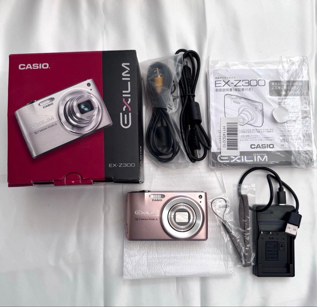極美品/CASIO EX-Z300 コンパクトデジタルカメラ/ピンク