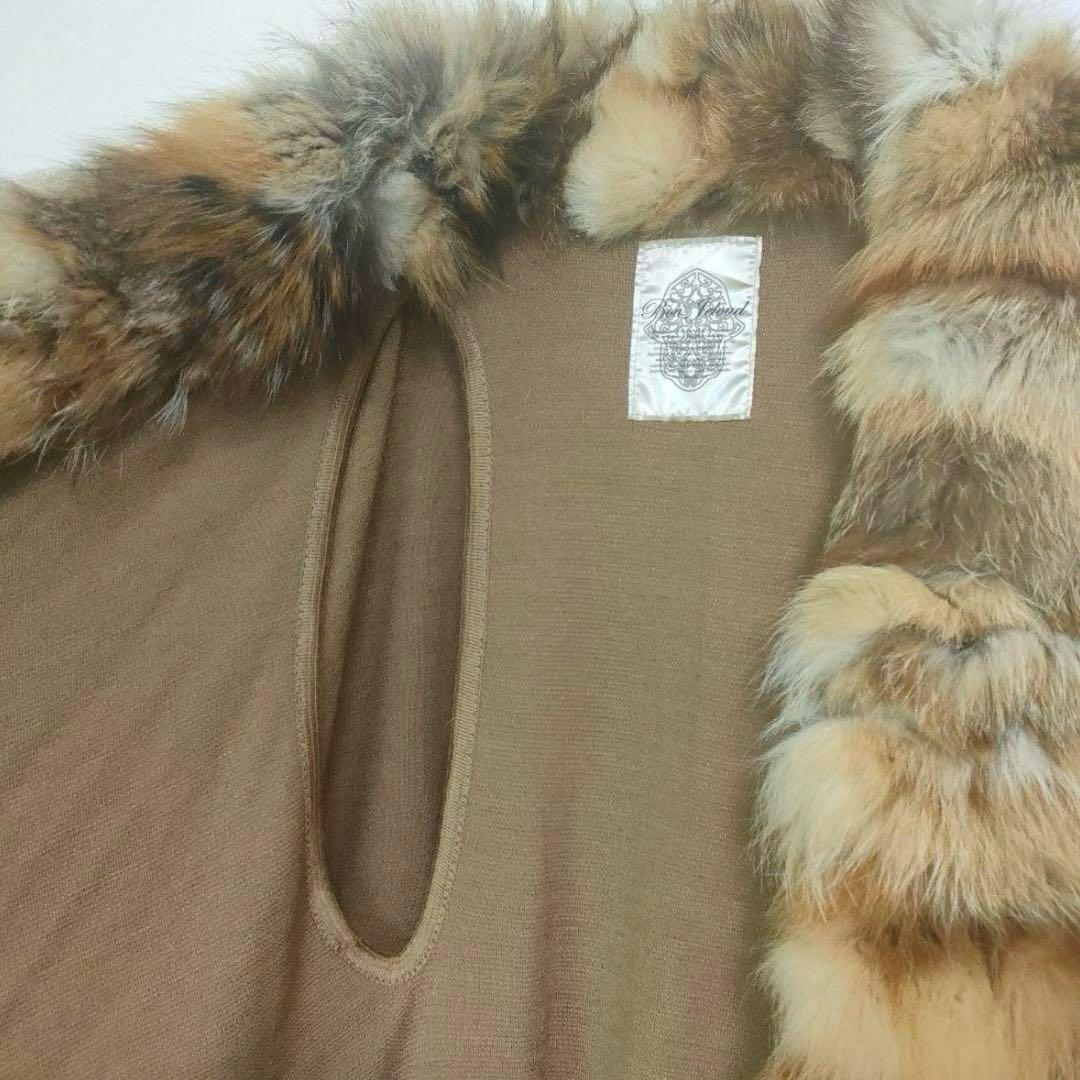 【美品】Bou Jeloud　ブージュルード　ケープコート　フォックスファー