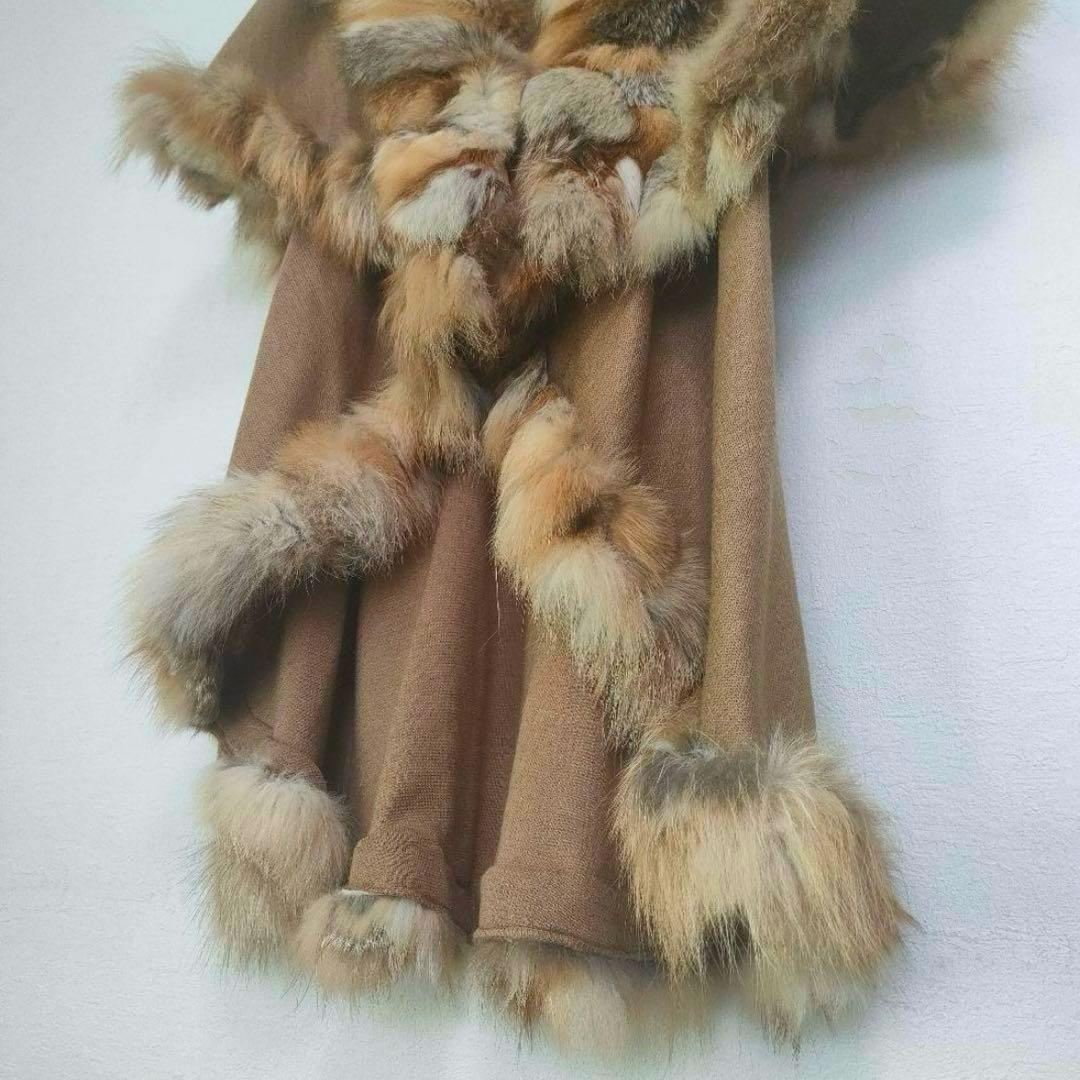 【美品】Bou Jeloud　ブージュルード　ケープコート　フォックスファー