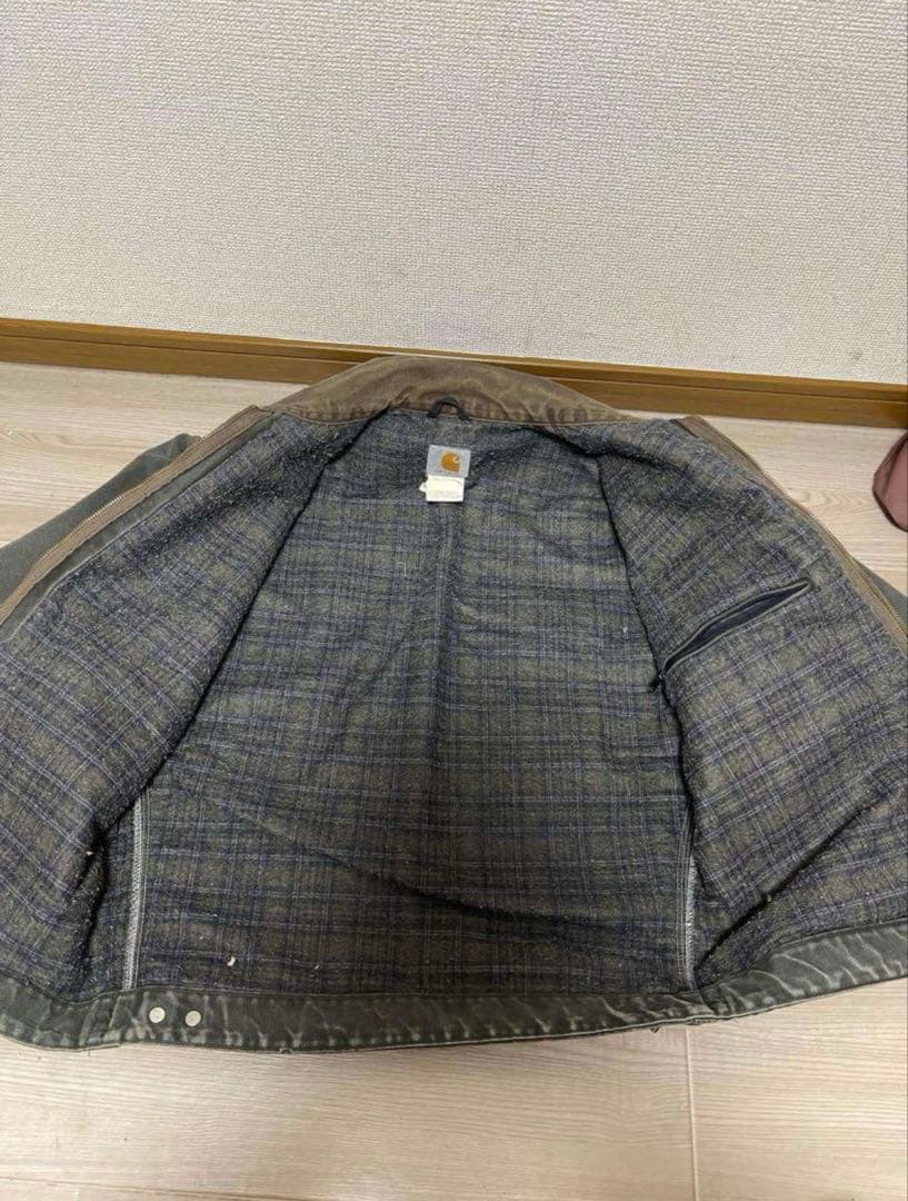 超美品　90s carhartt デトロイトジャケット　モスグリーン