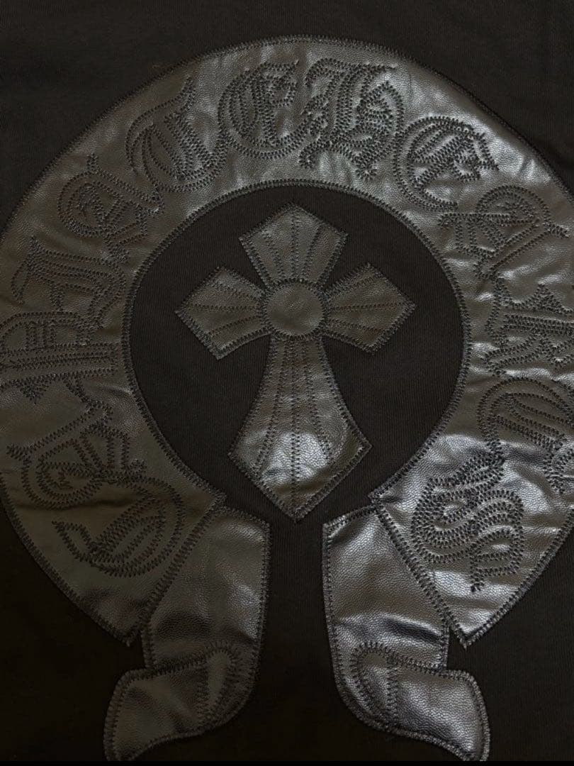 【新品】クロムハーツ Chrome Hearts ジップパーカー 黒 刺繍ロゴ