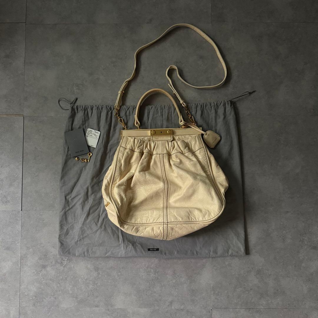 【最終値下げ❗️】miumiu レザー　ハンドバッグ　ショルダーバック