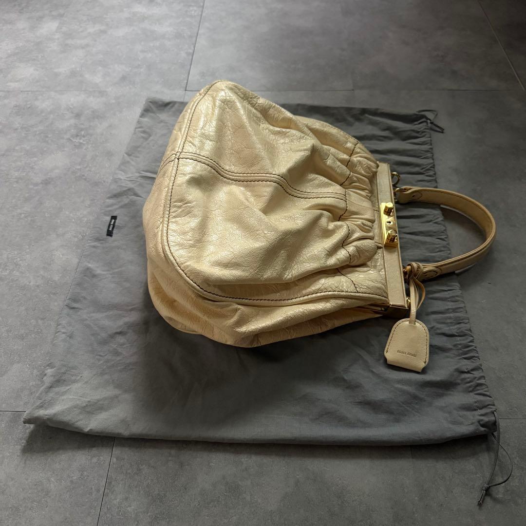 【最終値下げ❗️】miumiu レザー　ハンドバッグ　ショルダーバック