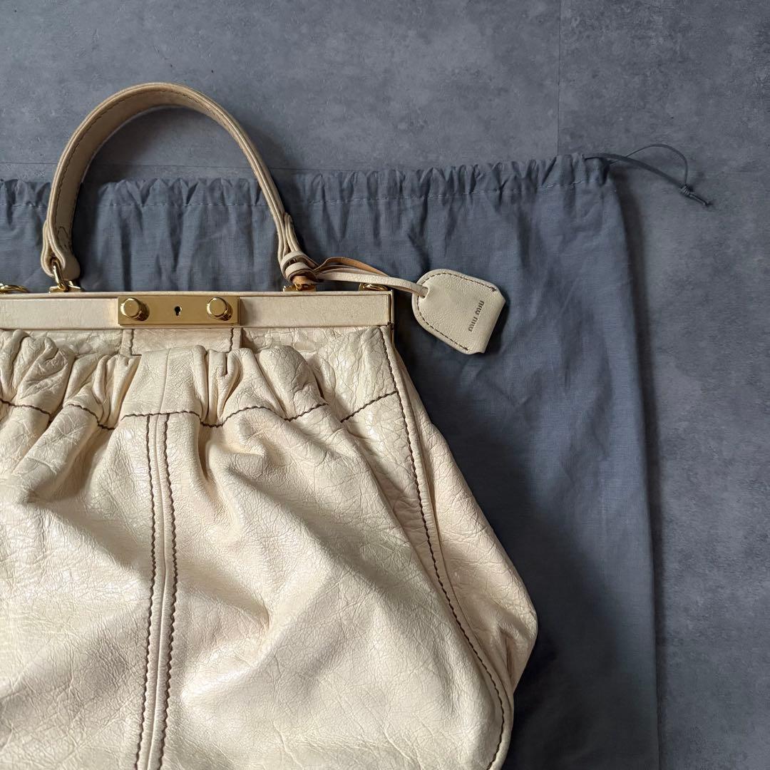 【最終値下げ❗️】miumiu レザー　ハンドバッグ　ショルダーバック