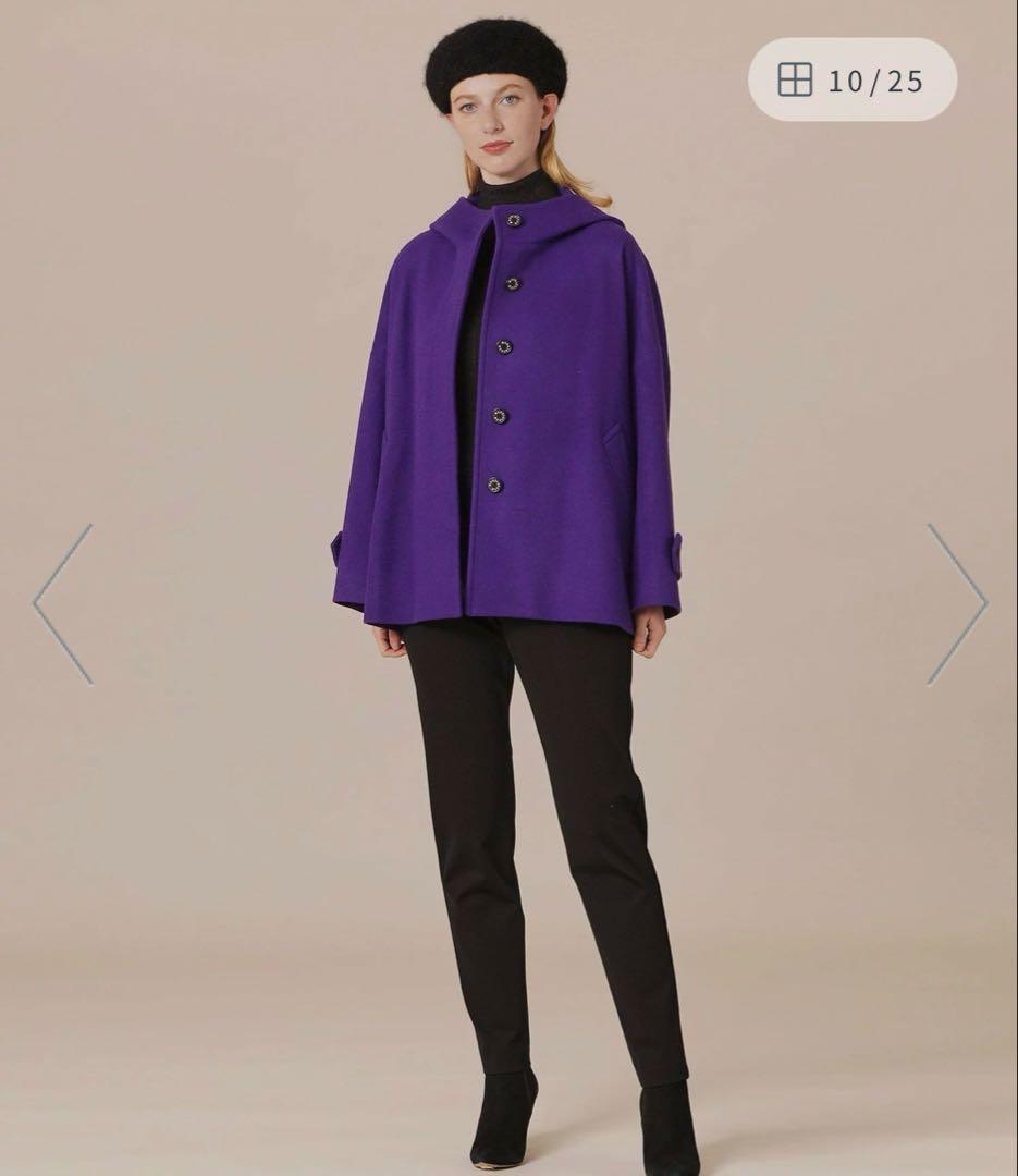 マッキントッシュロンドン　ロズリーファインウールメルトンフーデットショートコート