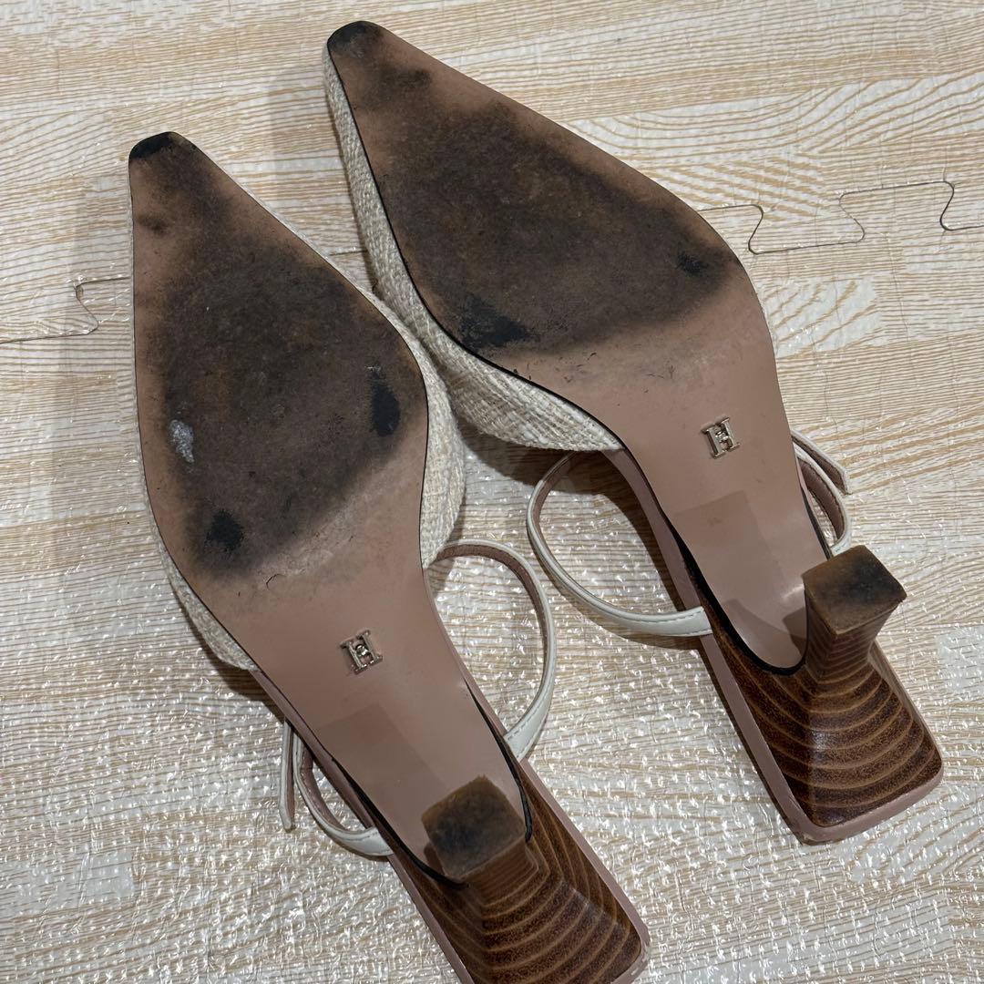 靴 Herlipto Linen Blend Crystal Mules