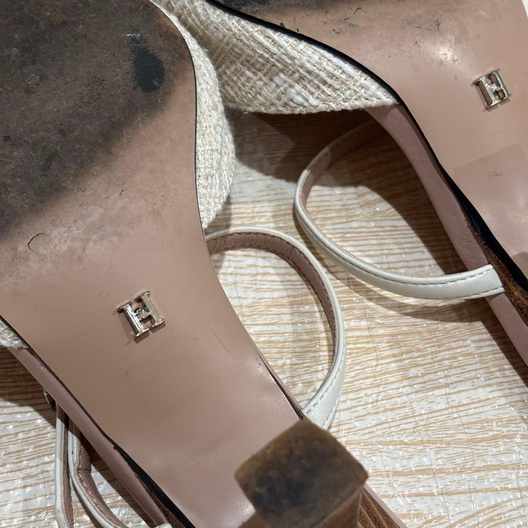 靴 Herlipto Linen Blend Crystal Mules