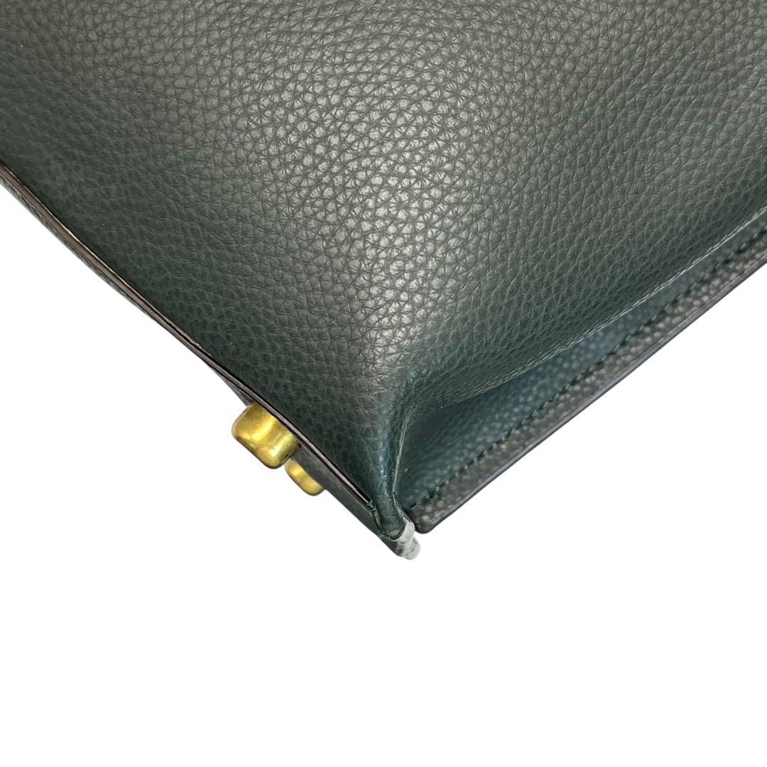 COACHコーチ ウィロウ トート シグネチャー Cロゴダークグリーン