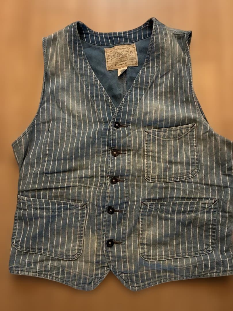 RRL デニム ストライプ ベスト ラルフローレン