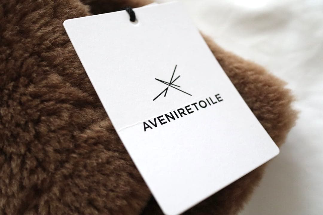 【新品】アベニールエトワール　ビックカラーダブルボアコート サイズ30 キャメル