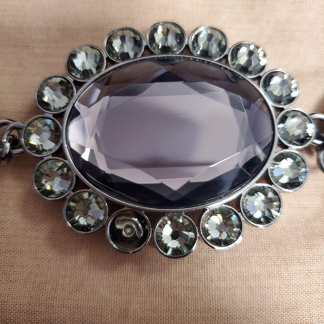 POPOmiu miu ブラック マテラッセ　ナッパ　クリスタル　クラッチ