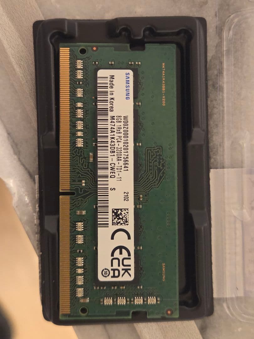 Samsung DDR4 8GB メモリ ECC 2点セット