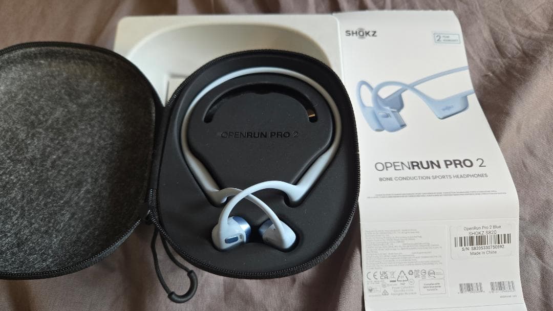 試用のみ「Shokz OpenRun Pro 2」 ブルー/骨伝導イヤホン