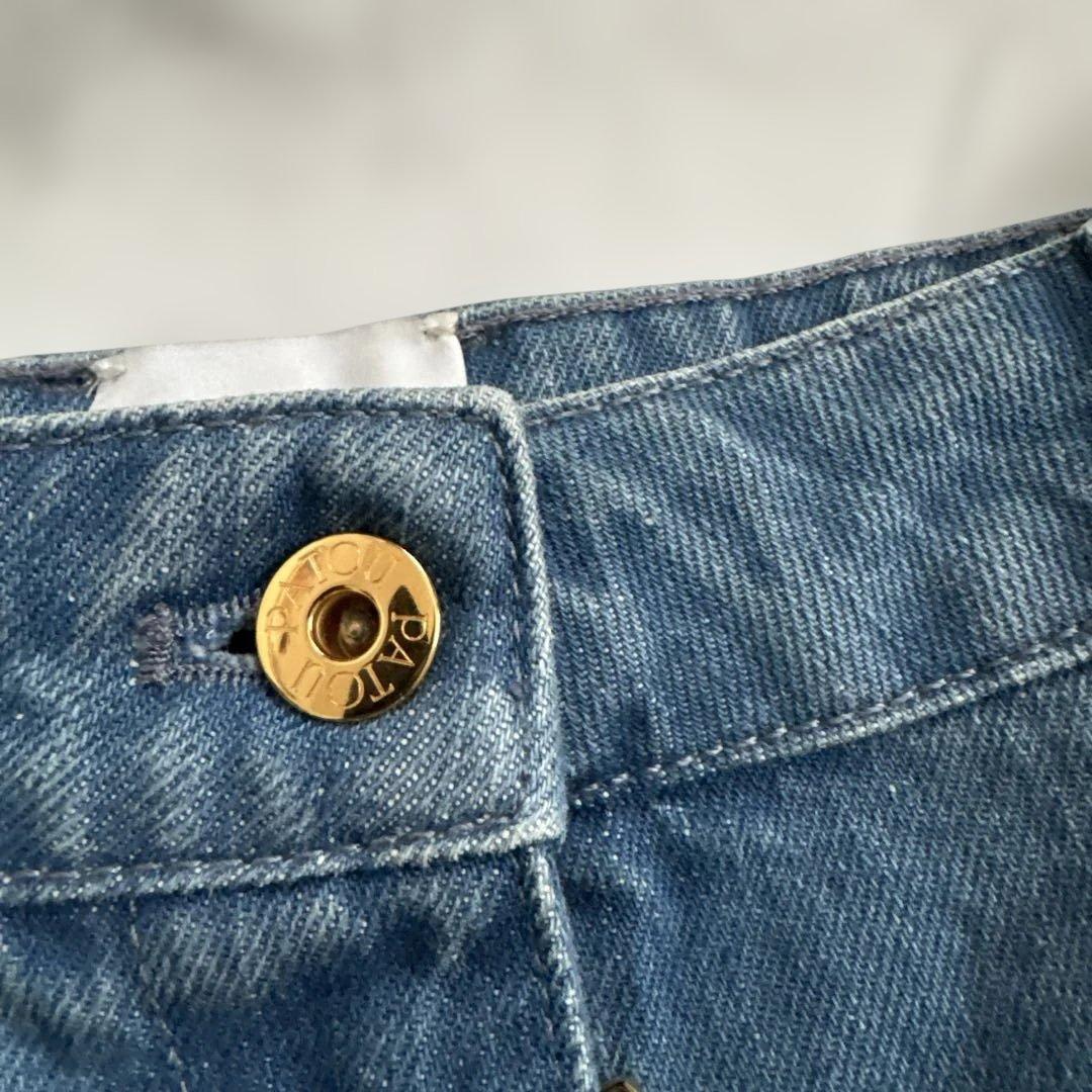 PATOU デニムショートパンツ ゴールド装飾