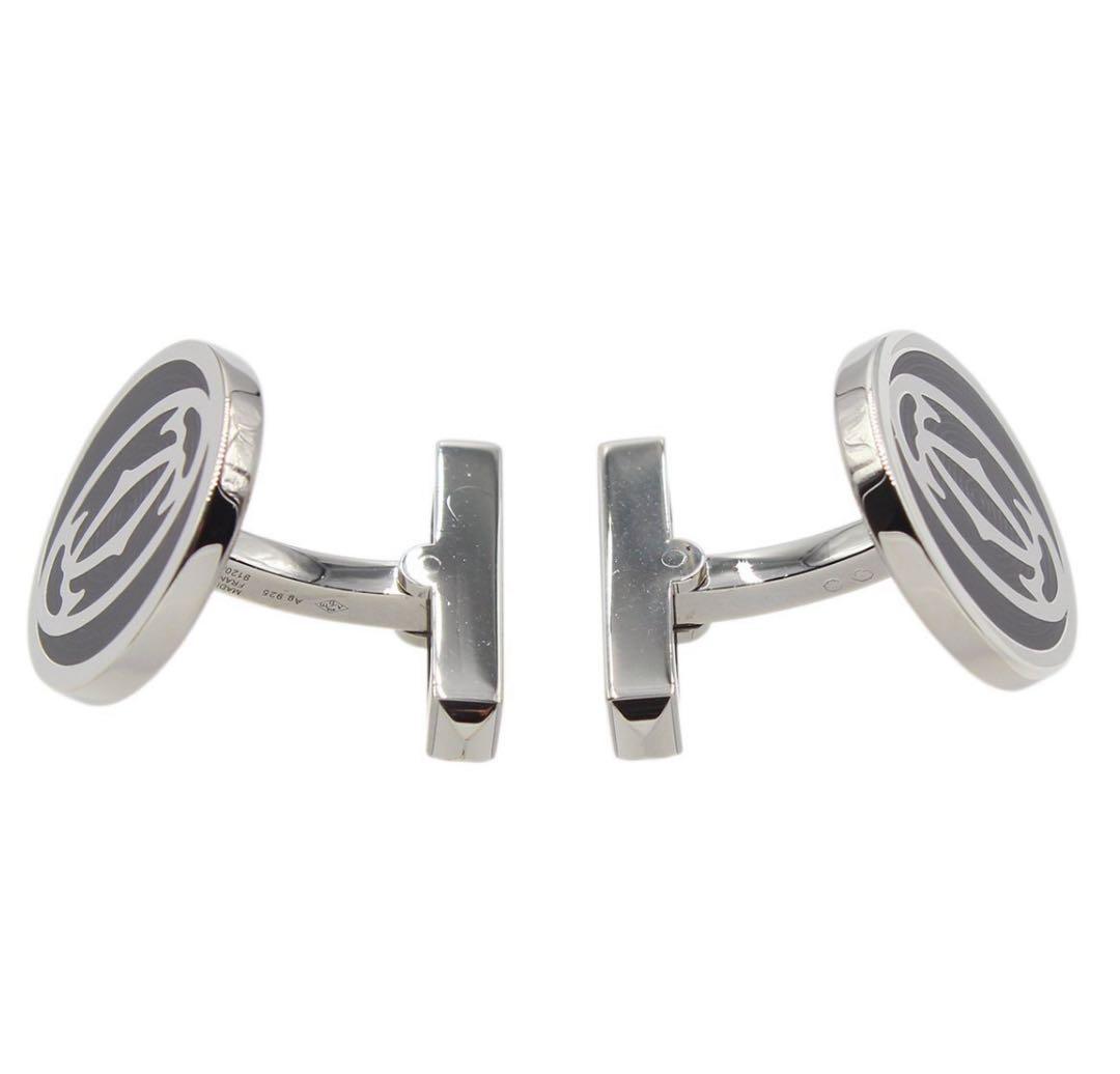 N2685 超美品 カルティエ SV925 マスト ラウンドデザイン カフス