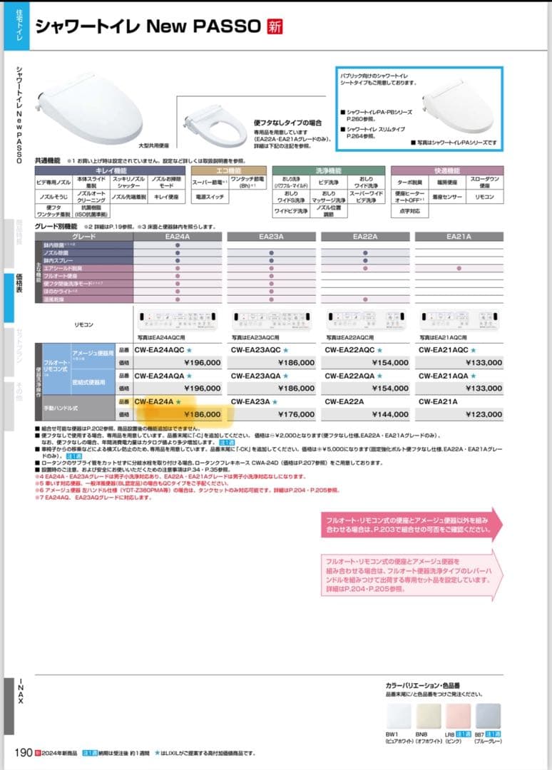 新型　CW-EA24A/BW1