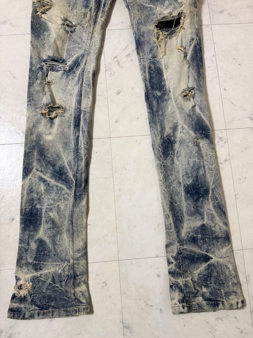 希少サイズ LGB S-WOLF 星条旗 ストレッチ ダメージ デニム W33