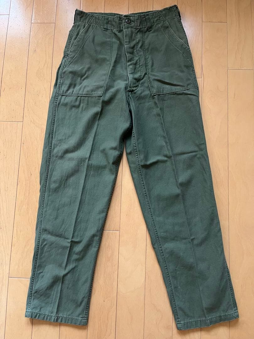 70s　米軍　ユーティリティ　トラウザーパンツ　OG-107 オリーブ　カーキ