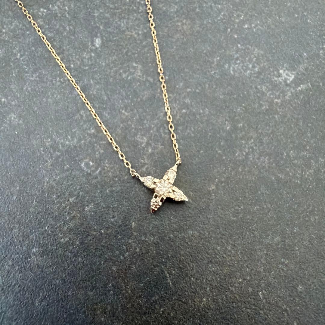 ミ*ー様 Kashikey ブラウンダイヤモンド ダイヤ0.12ct ネックレス