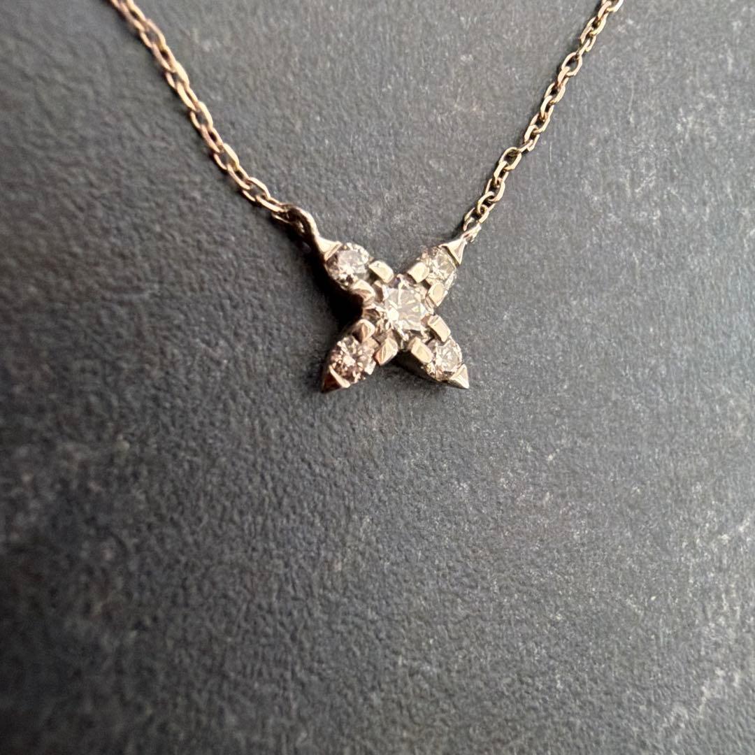 ミ*ー様 Kashikey ブラウンダイヤモンド ダイヤ0.12ct ネックレス