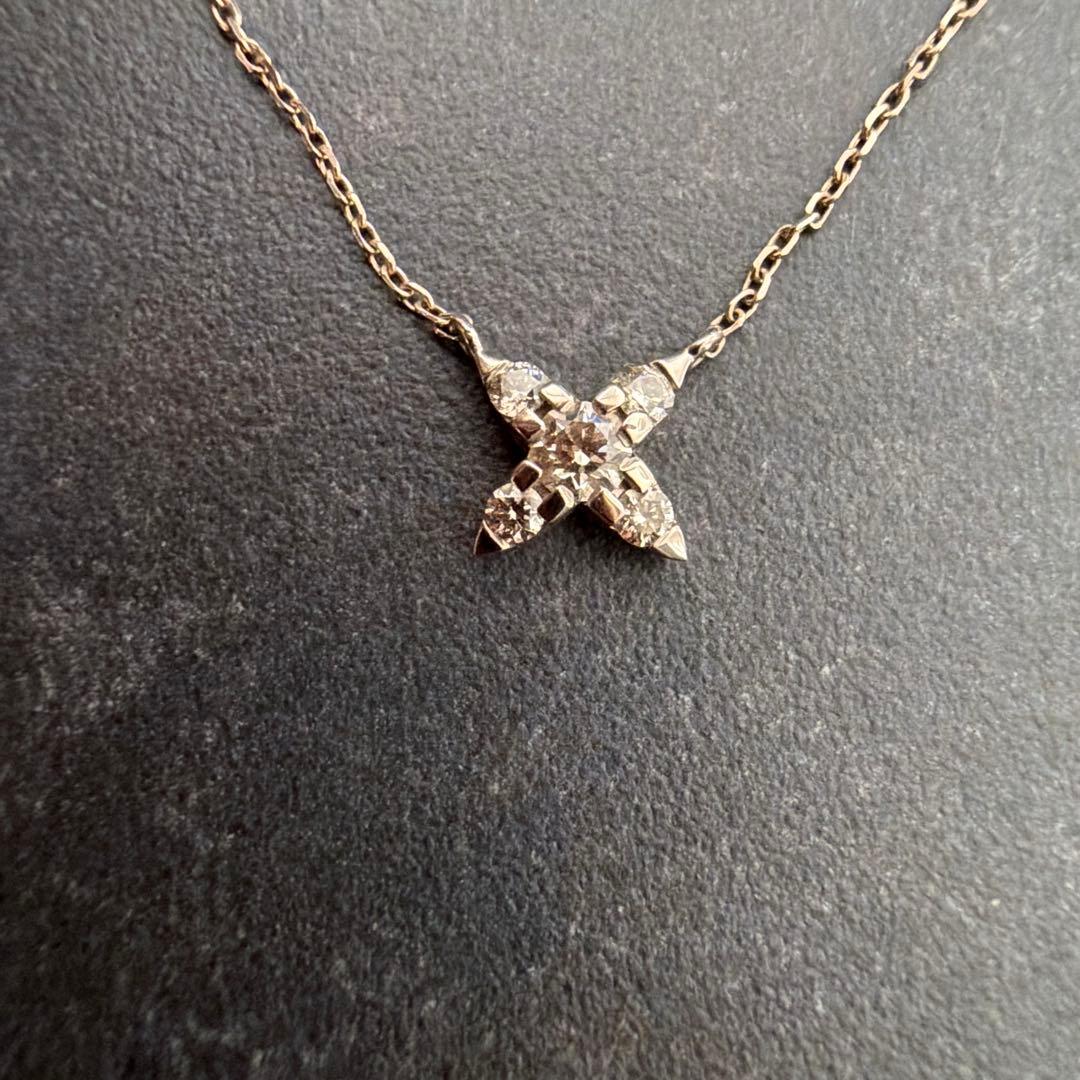 ミ*ー様 Kashikey ブラウンダイヤモンド ダイヤ0.12ct ネックレス