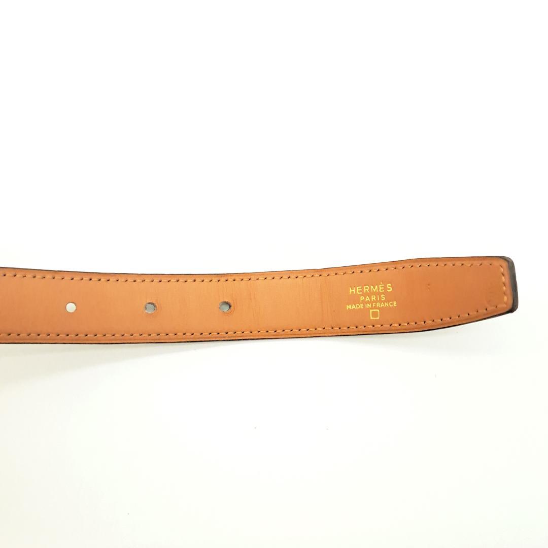 エルメス HERMES Hベルト リバーシブル アリゲーター ゴールドバックル