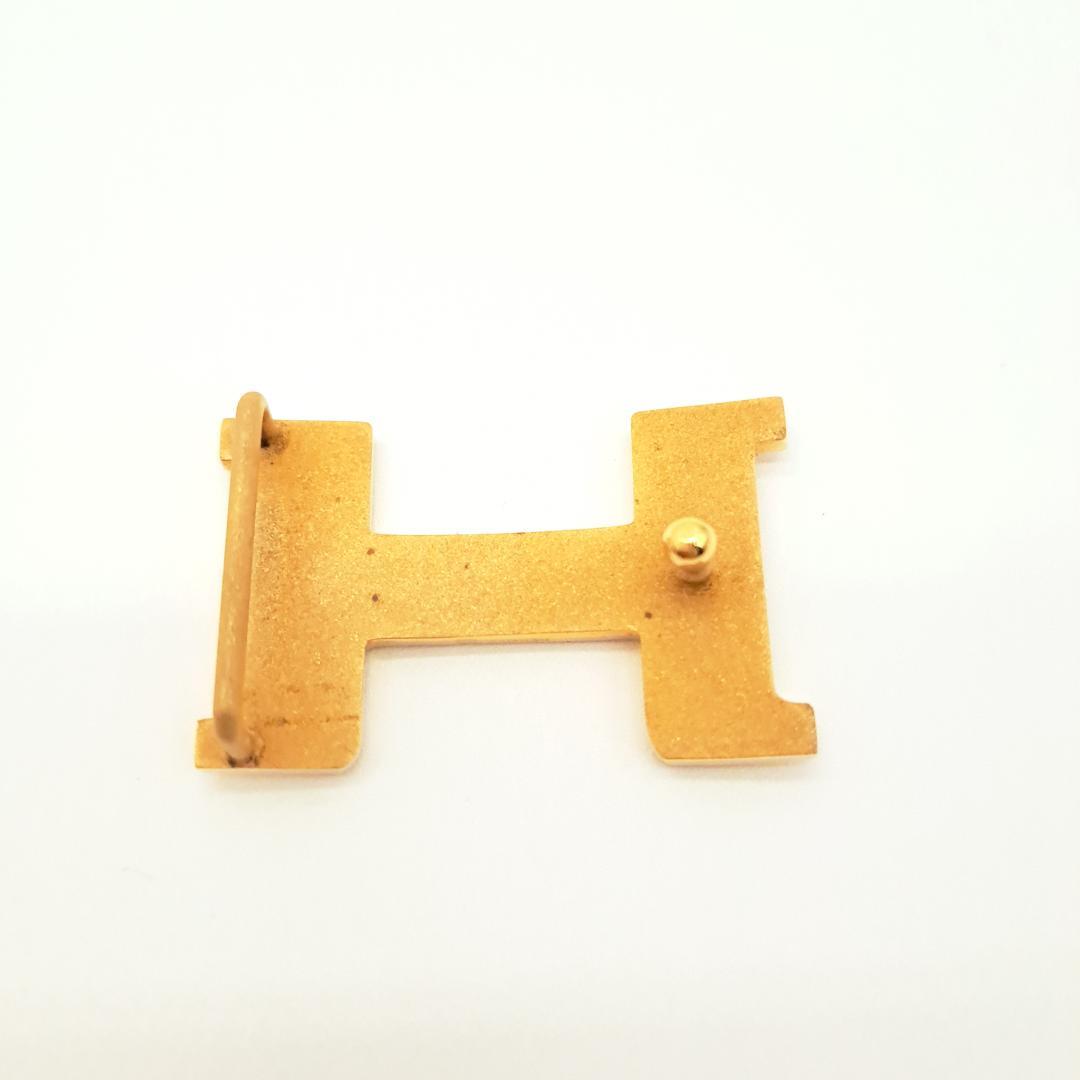 エルメス HERMES Hベルト リバーシブル アリゲーター ゴールドバックル