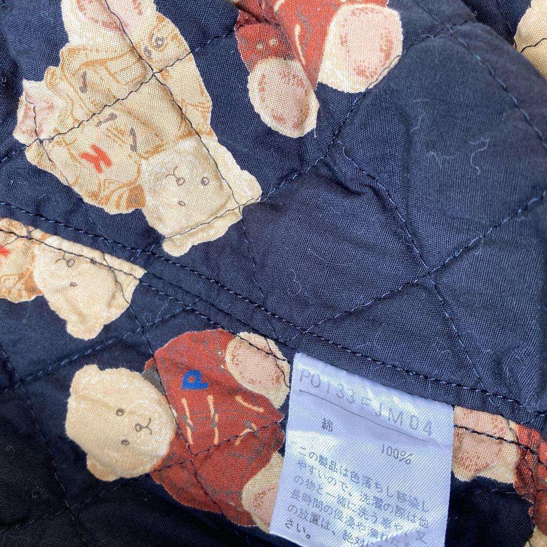 ピンクハウス　くま　フード付き　ブルゾン　黒　テディベア　F ファスナー