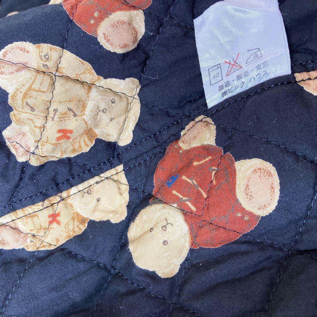 ピンクハウス　くま　フード付き　ブルゾン　黒　テディベア　F ファスナー