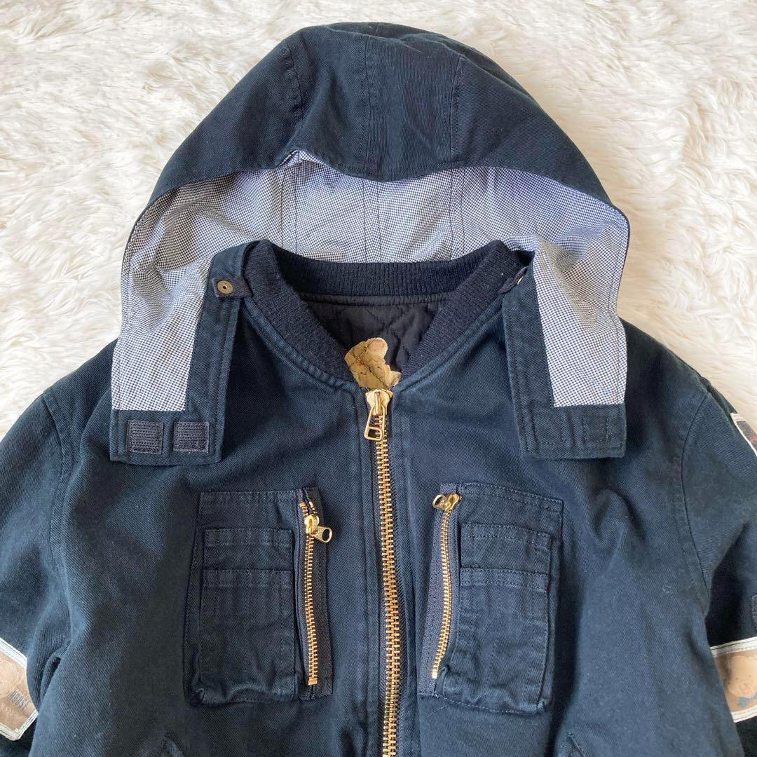 ピンクハウス　くま　フード付き　ブルゾン　黒　テディベア　F ファスナー