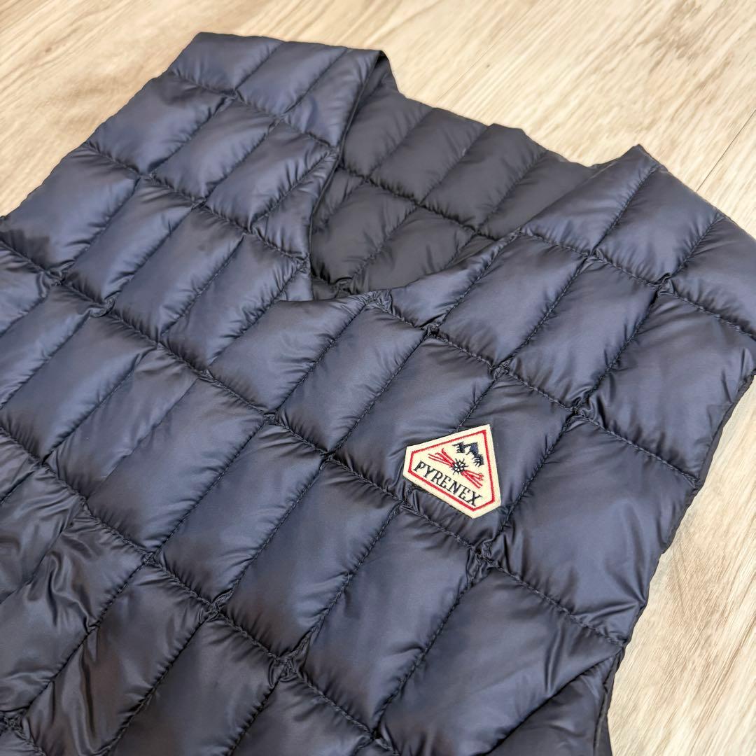 新品未使用◎PYRENEX ピレネックス インナーダウンベスト S ネイビー