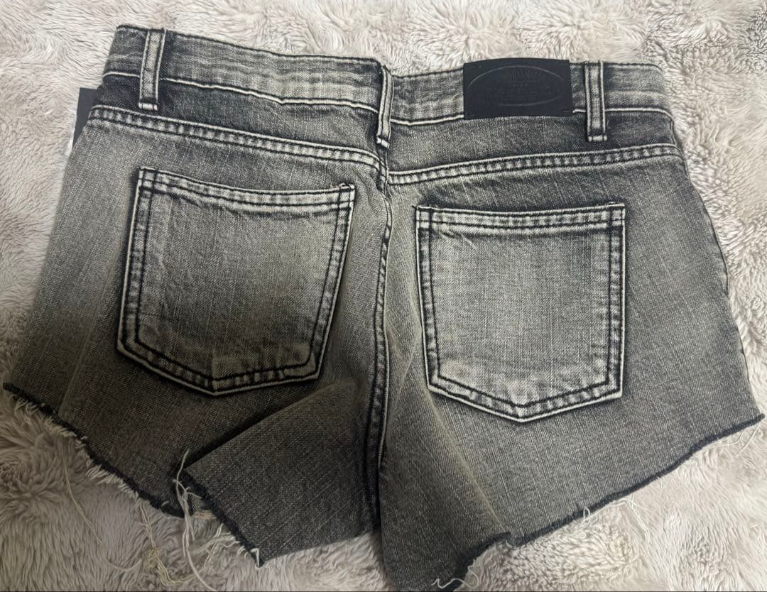 パンツ BOHEMSEO DESTROYED GRAY DENIM SHORTS