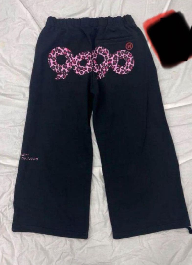 ブラック　9090 girl 90 Logo Girl Tee Pants 豹柄