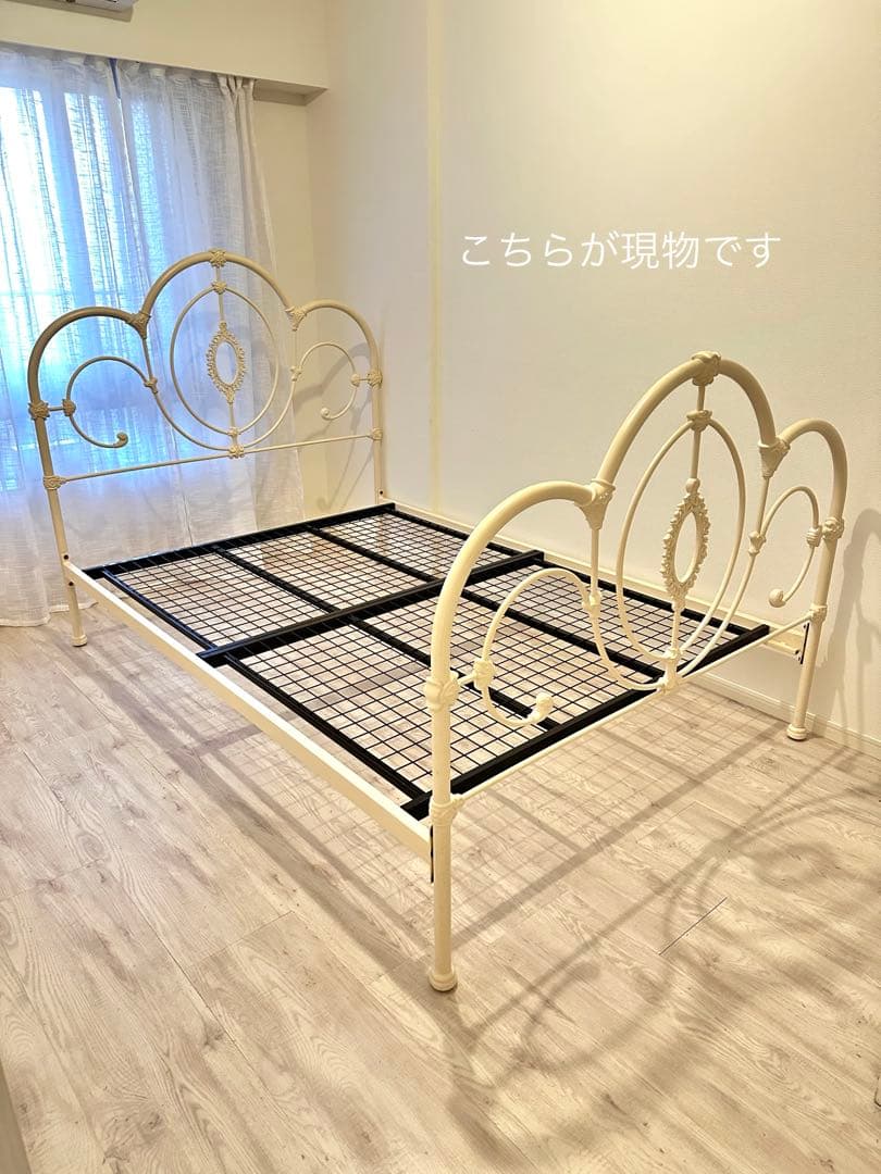 値下●Laura Ashley ローラアシュレイ ベッドフレーム ダブル ベッド