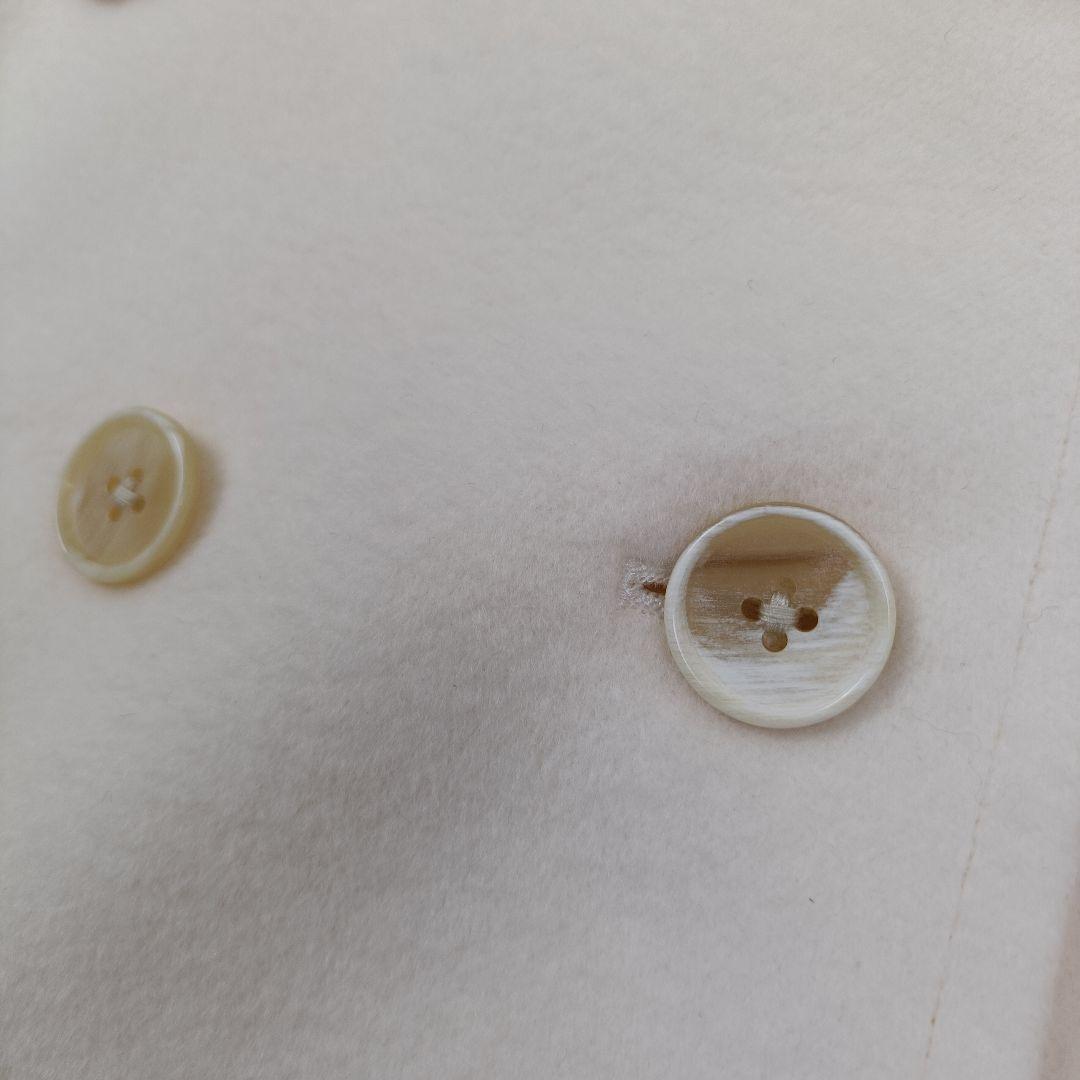 未使用級 マドモアゼルノンノン アンゴラ60% ピーコート Pコート 白 M