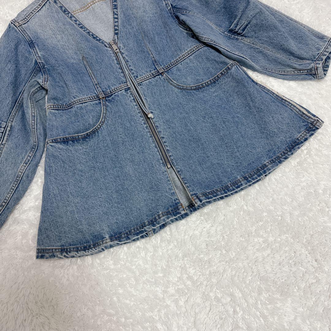 【完売品】ADAM ET ROPE FEMME デニムチュニックシェイプシャツ