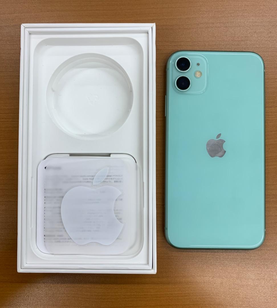 j*様 動作確認済 iPhone11 グリーン 64GB 箱付き ID 15YN
