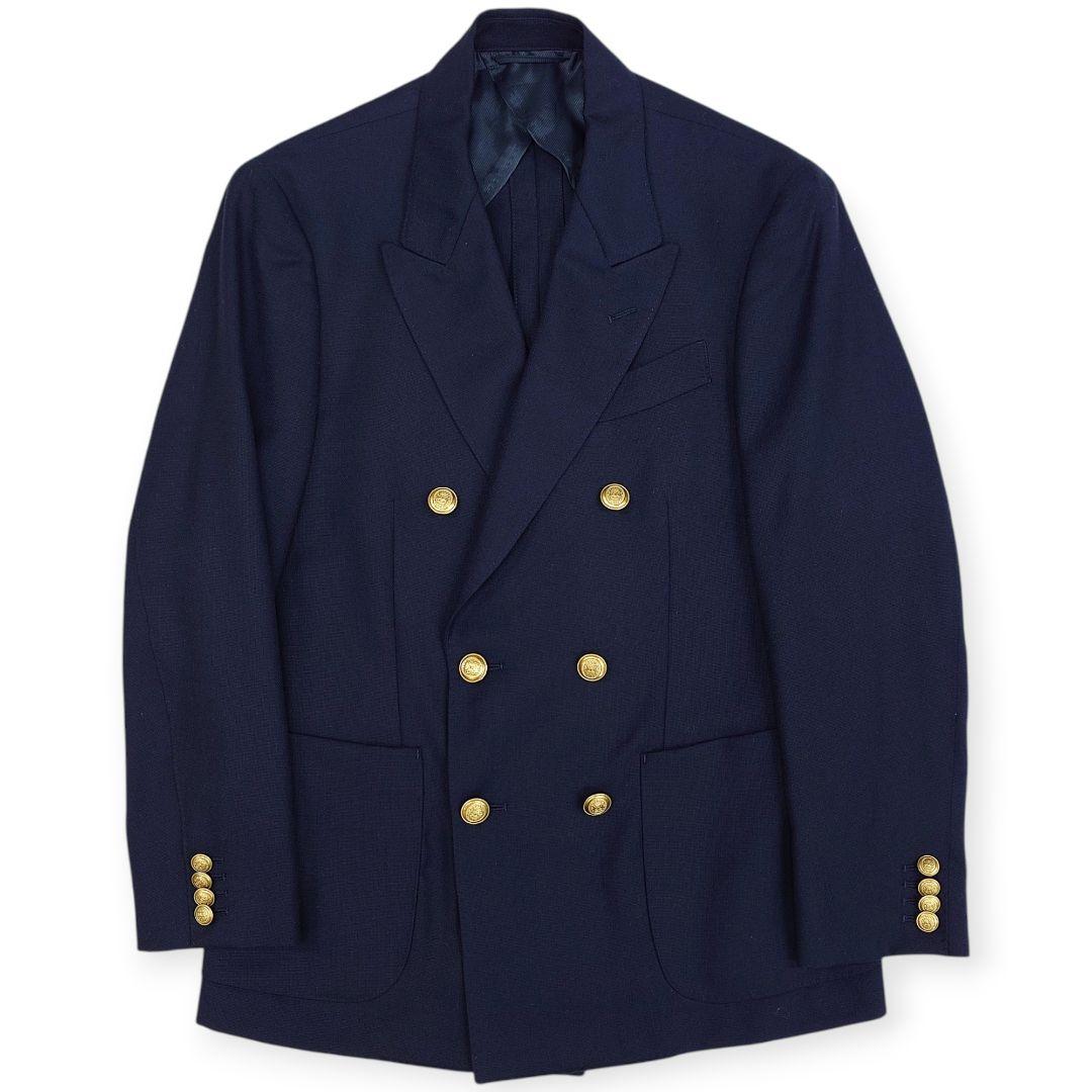 【美品】MORLES モアレス 金ボタン 紺ブレ ダブルジャケット S ネイビー