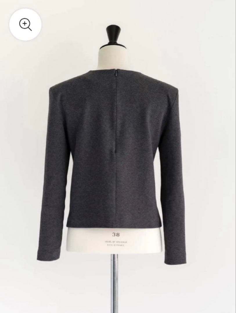 トップス CARLA Lady shoulder tops Charcoal