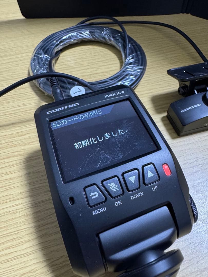 HDR361GW　コムテックドラレコ　前後カメラ　360°