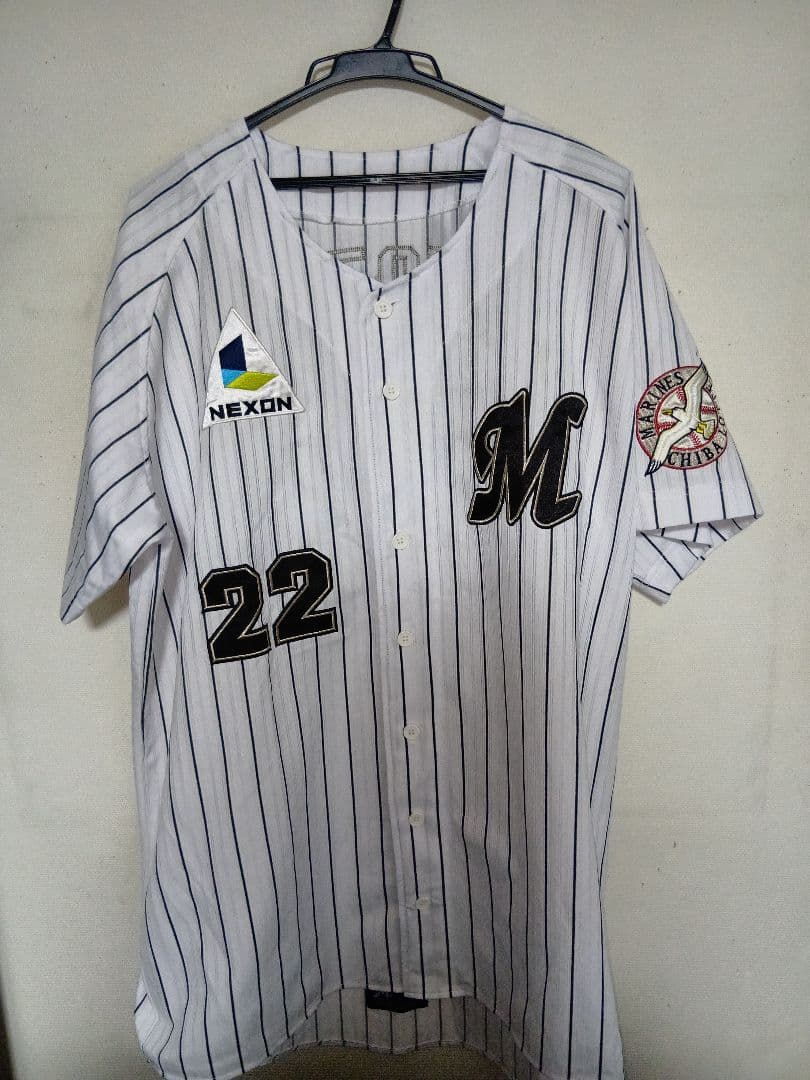 た*し様 【値下】千葉ロッテマリーンズ 里崎智也 里崎 ホーム ユニフォーム