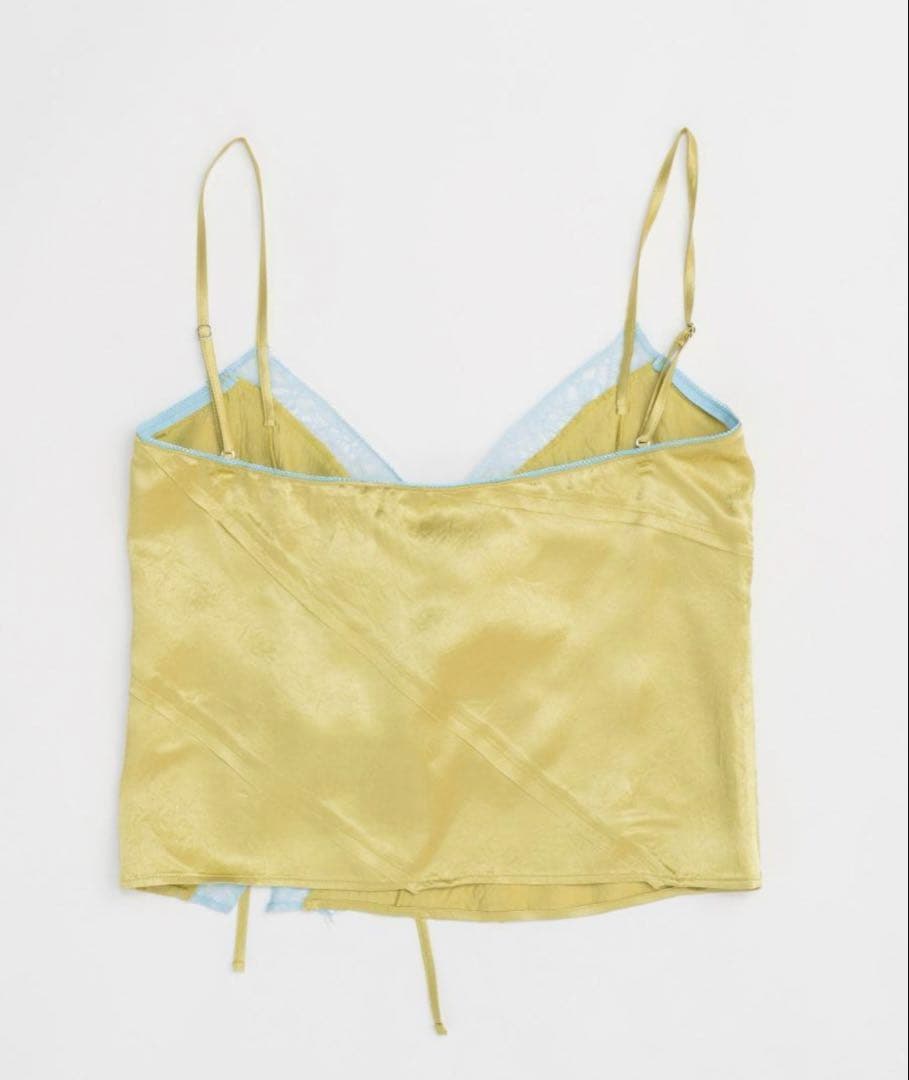 メゾンスペシャル Lace Docking Satin Camisole