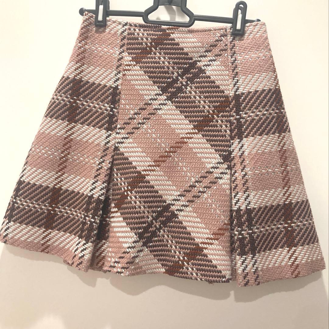 snidel スナイデル ロービングチェックスカート PNK ピンク