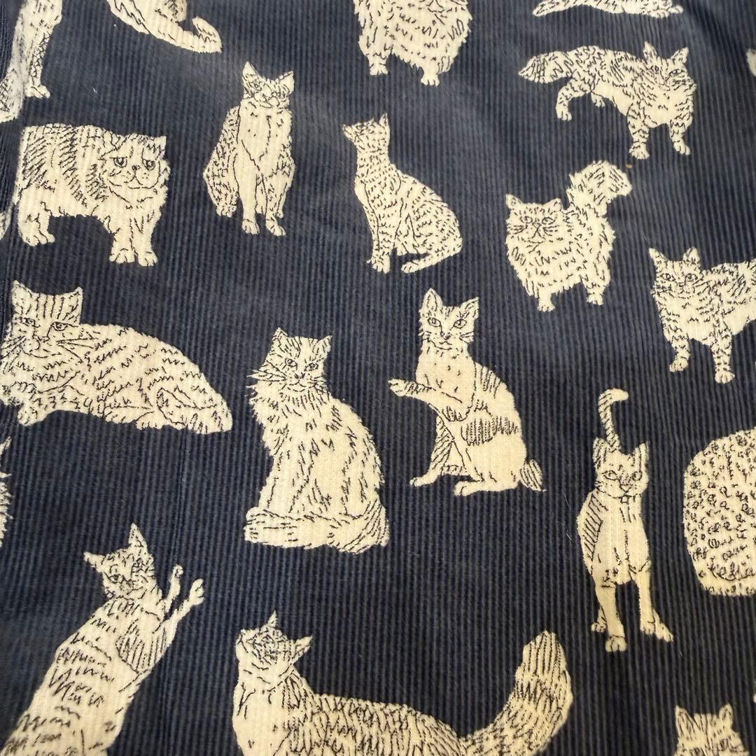 ツハルバイサマンサモスモス Liberty Meow柄 細コールワンピース