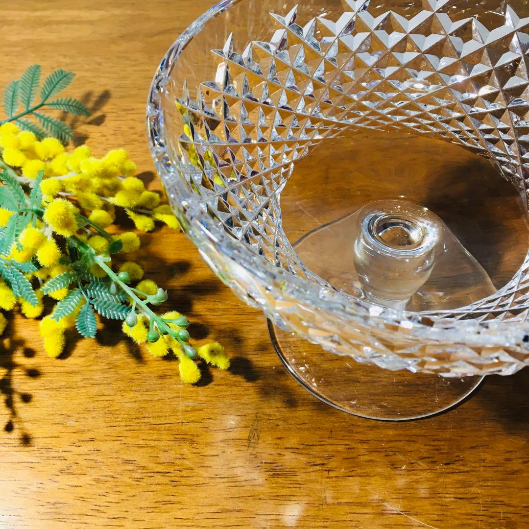 【廃盤】ウォーターフォードクリスタル　アラナ　ラウンドコンポート　プレーンステム