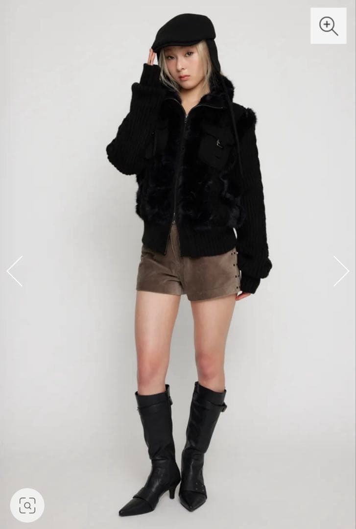 ℝ*★様 LAGUAGEM CABLE KNIT FAUX FUR ブルゾン