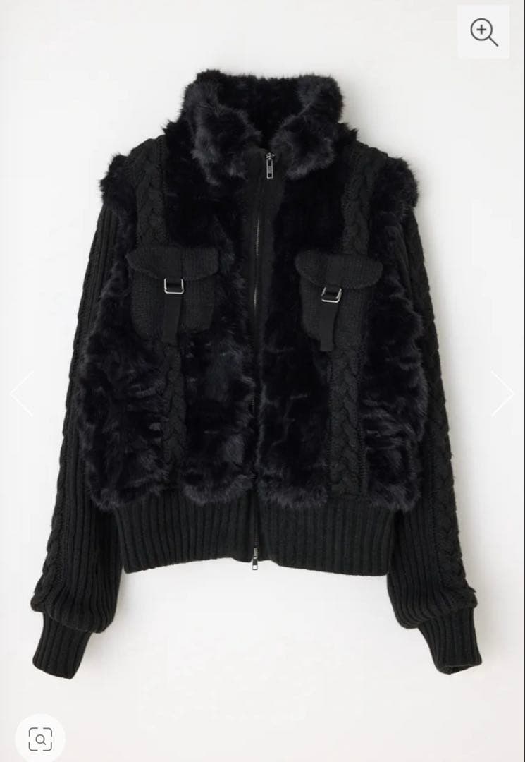 ℝ*★様 LAGUAGEM CABLE KNIT FAUX FUR ブルゾン