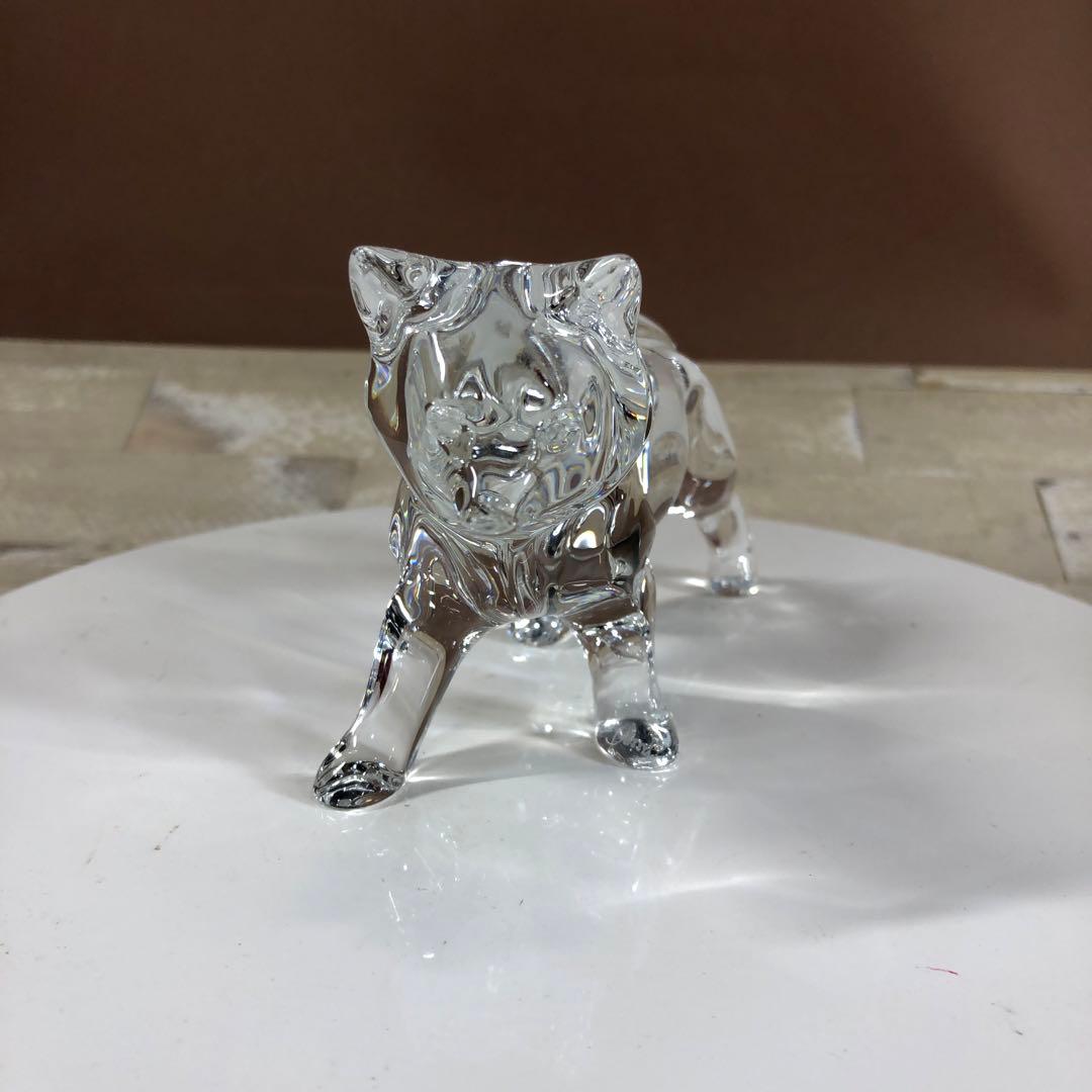 ✨バカラ　クリスタルガラス 犬のオブジェ 秋田犬　刻印あり　未使用